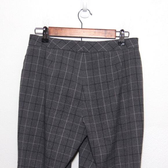 Vintage Dockers Y2K  Gray Plaid Cuffed Hem Trouser Pants Size 4 - Picture 5 of 9